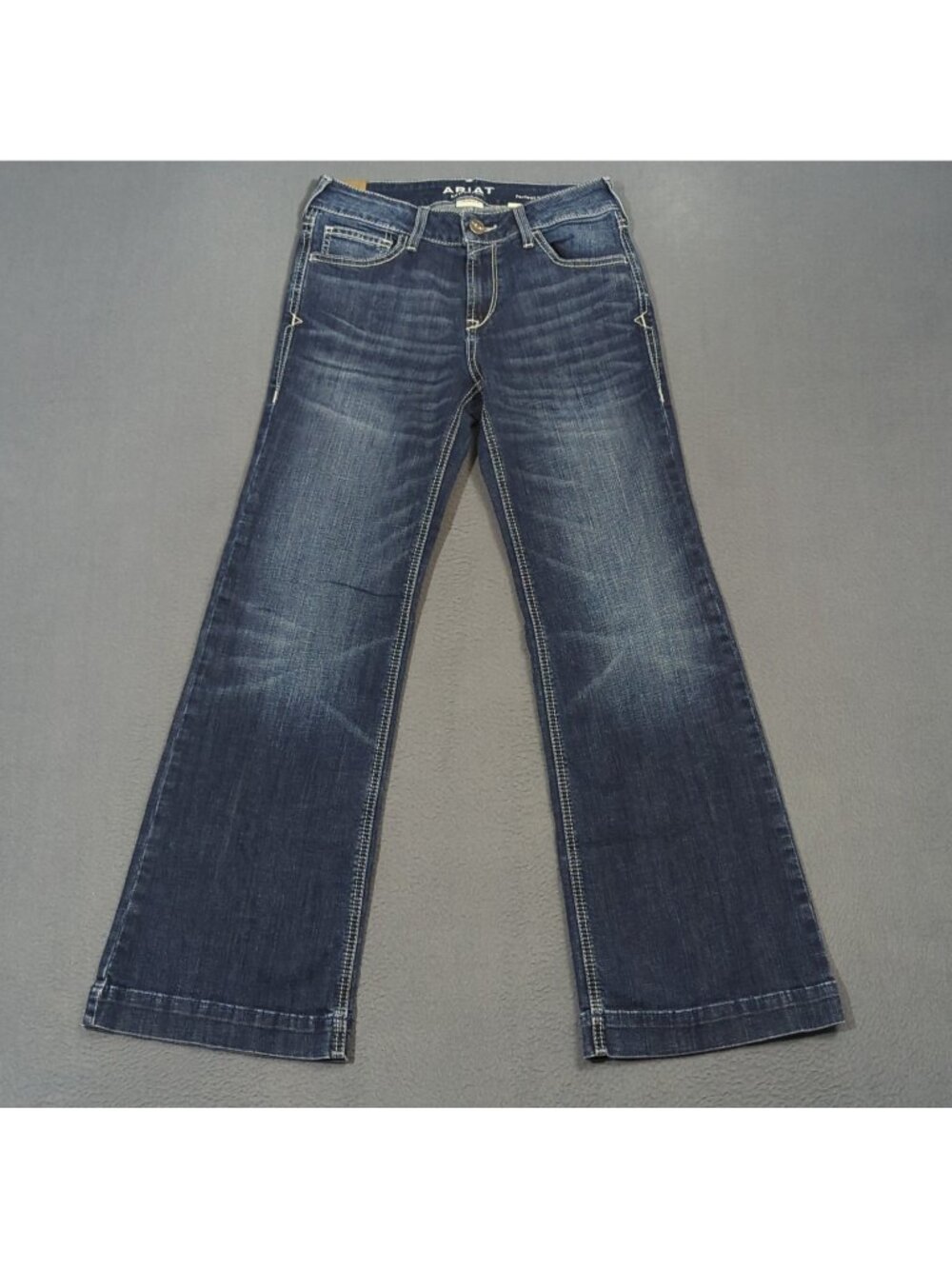 Ariat Jeans Women's 28S Blue Trouser Perfect Rise Aisha Wide Leg